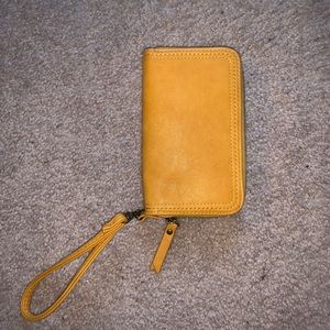 Yellow Wristlet Wallet